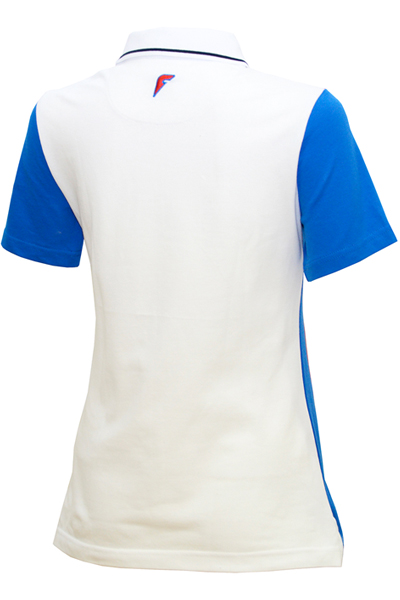W13260G-WA161 Рубашка поло женская (белый/голубой) фото 2