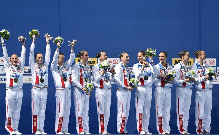 Сборная России по синхронному плаванию – чемпион мира в комбинированной и произвольной программе Сборная России по синхронному плаванию – чемпион мира в комбинированной и произвольной программе