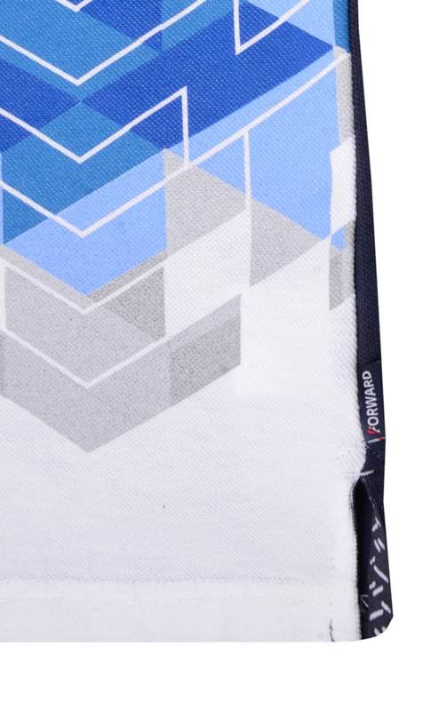 M13231G-FF163 Рубашка поло мужская (синий/белый) фото 4
