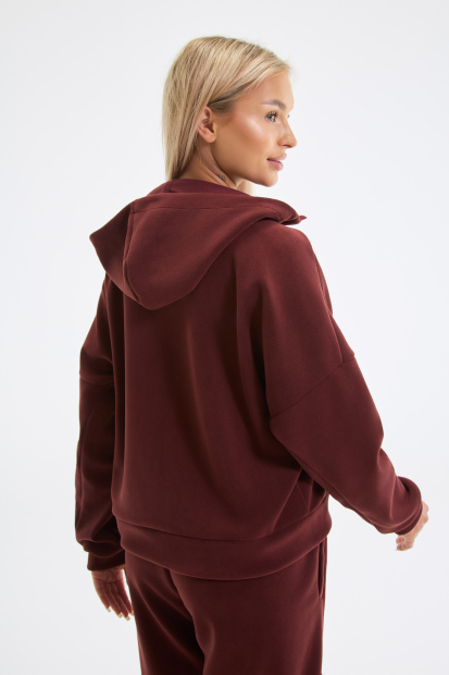 W05350G-CC262 Костюм тренировочный женский (бордовый)