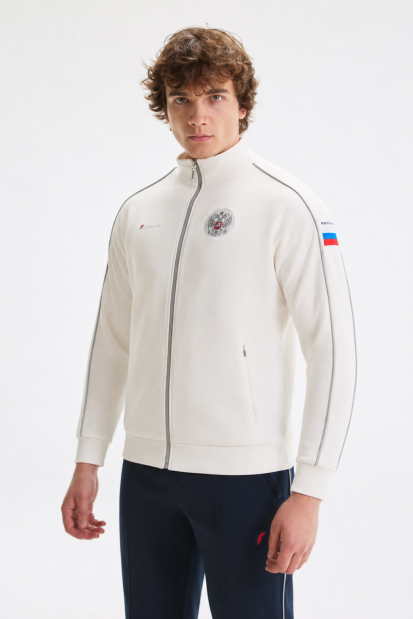 M05325G-MN256 Костюм спортивный мужской (молочный/синий)