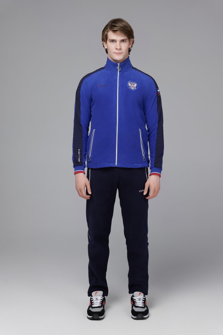 Костюм флисовый мужской (голубой/синий)