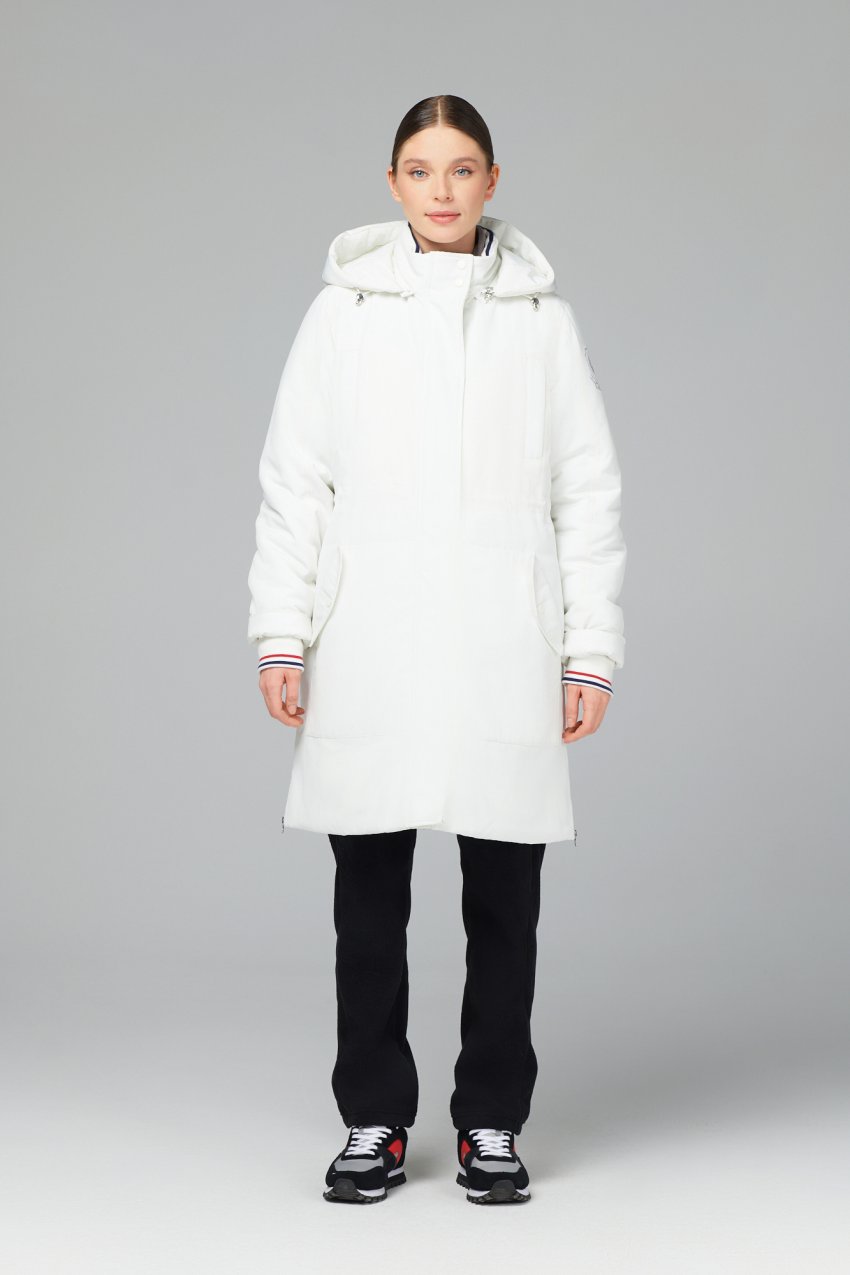 Куртка утепленная женская (белый/белый)