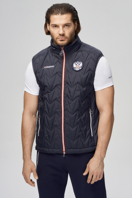 Жилет утепленный мужской (синий/синий)