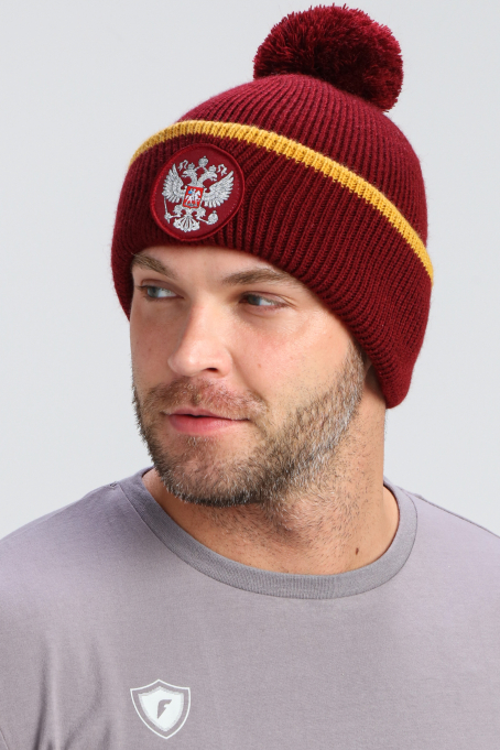 Шапка вязаная (винный/винный)