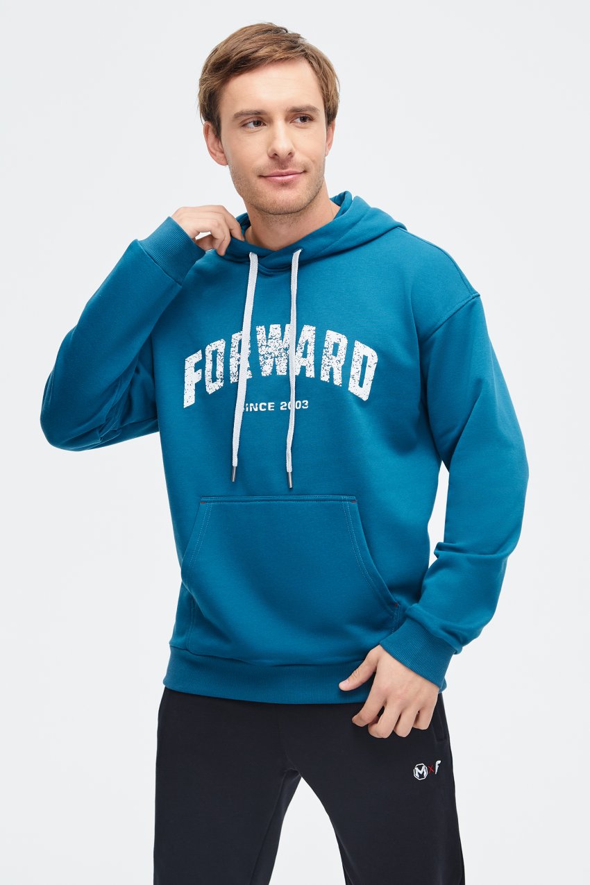 Худи с капюшоном мужская (морская волна/морская волна)