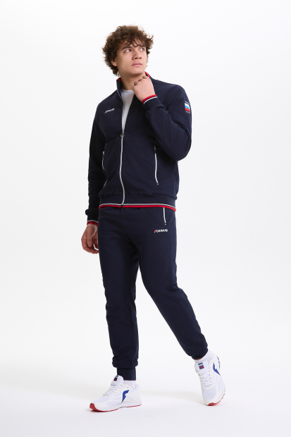 Костюм тренировочный мужской (синий/синий)