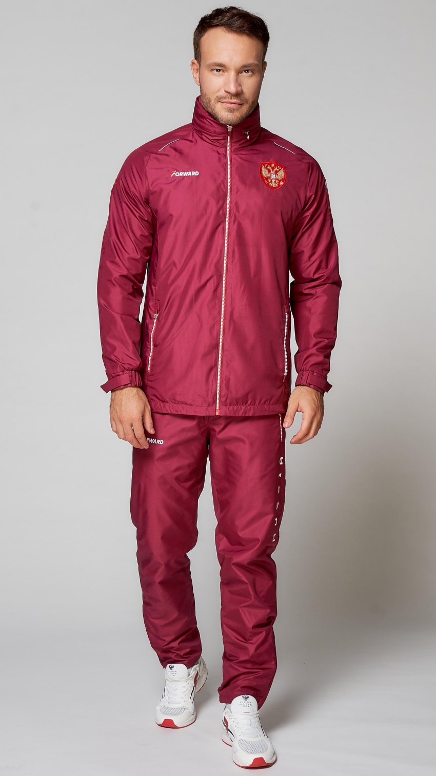 Костюм ветрозащитный мужской (бордовый)