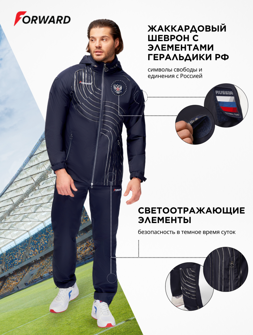 Костюм ветрозащитный мужской (синий/синий)