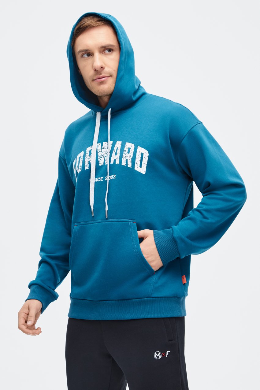 Худи с капюшоном мужская (морская волна/морская волна)