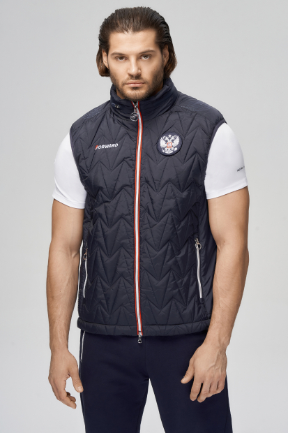 Жилет утепленный мужской (синий/синий)