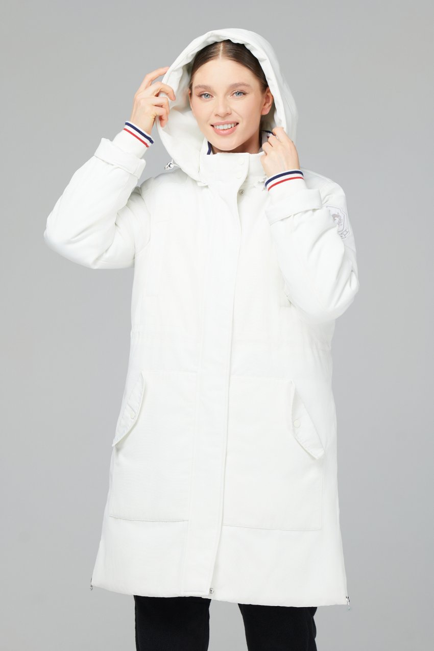 Куртка утепленная женская (белый/белый)