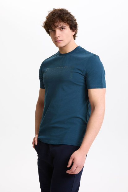 M14260G-TT252 Футболка короткий рукав мужская (бирюзовый/бирюзовый)