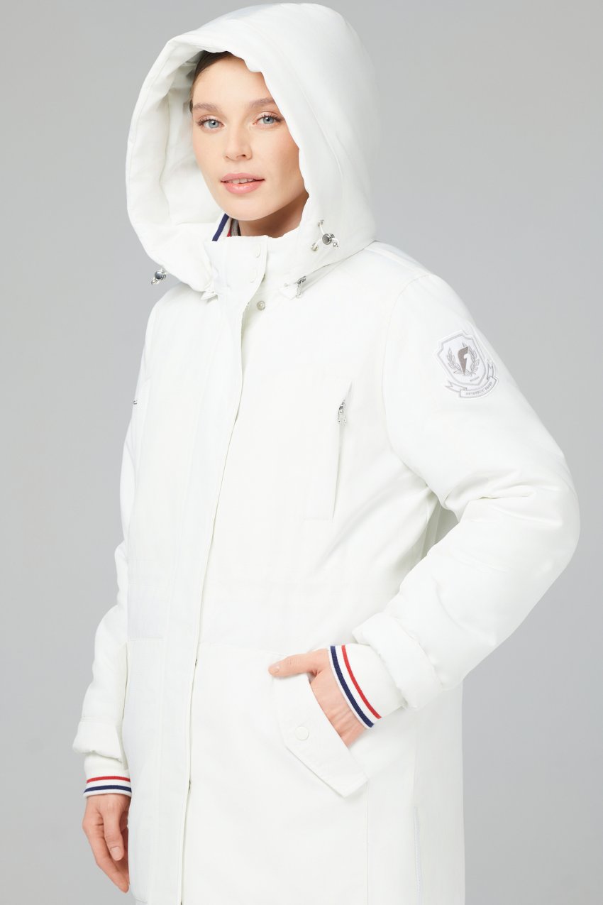 Куртка утепленная женская (белый/белый)