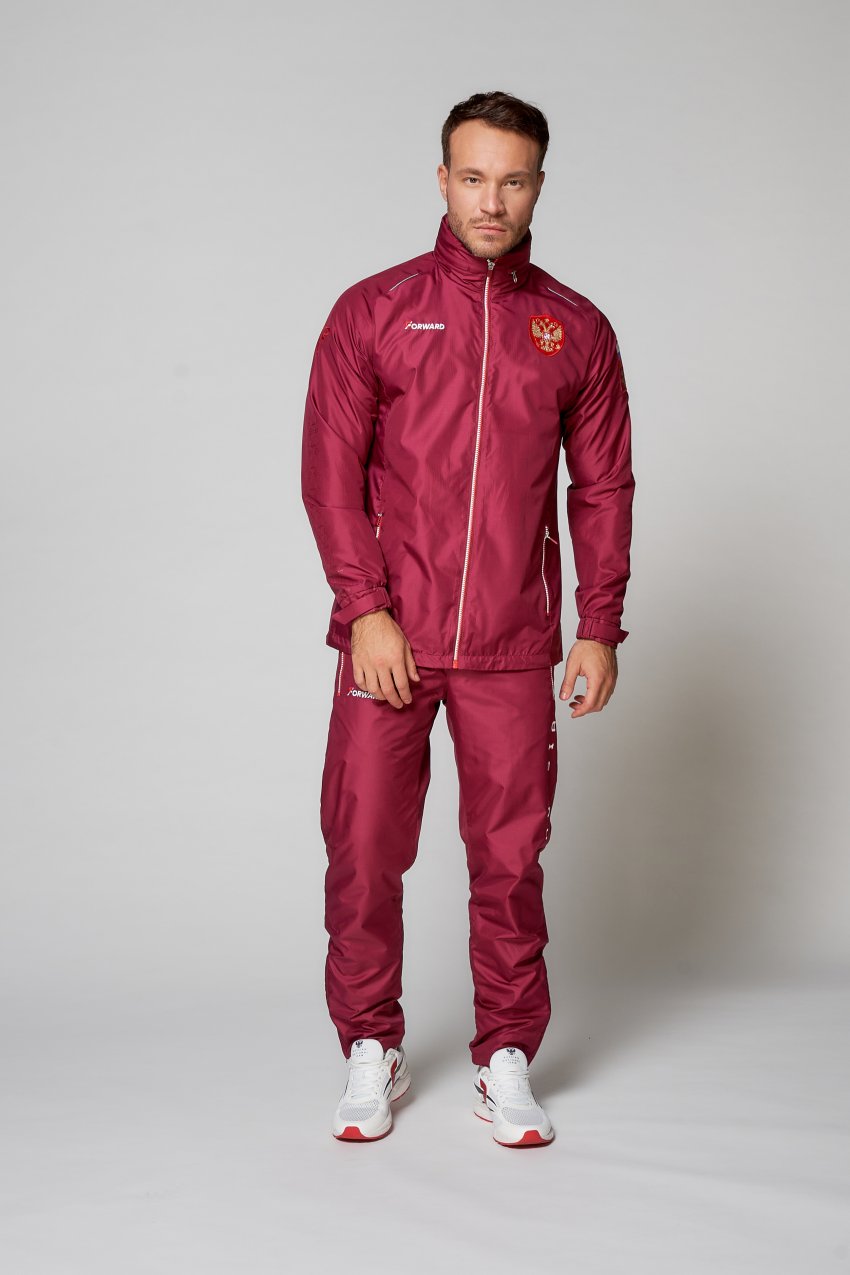 Костюм ветрозащитный мужской (бордовый)