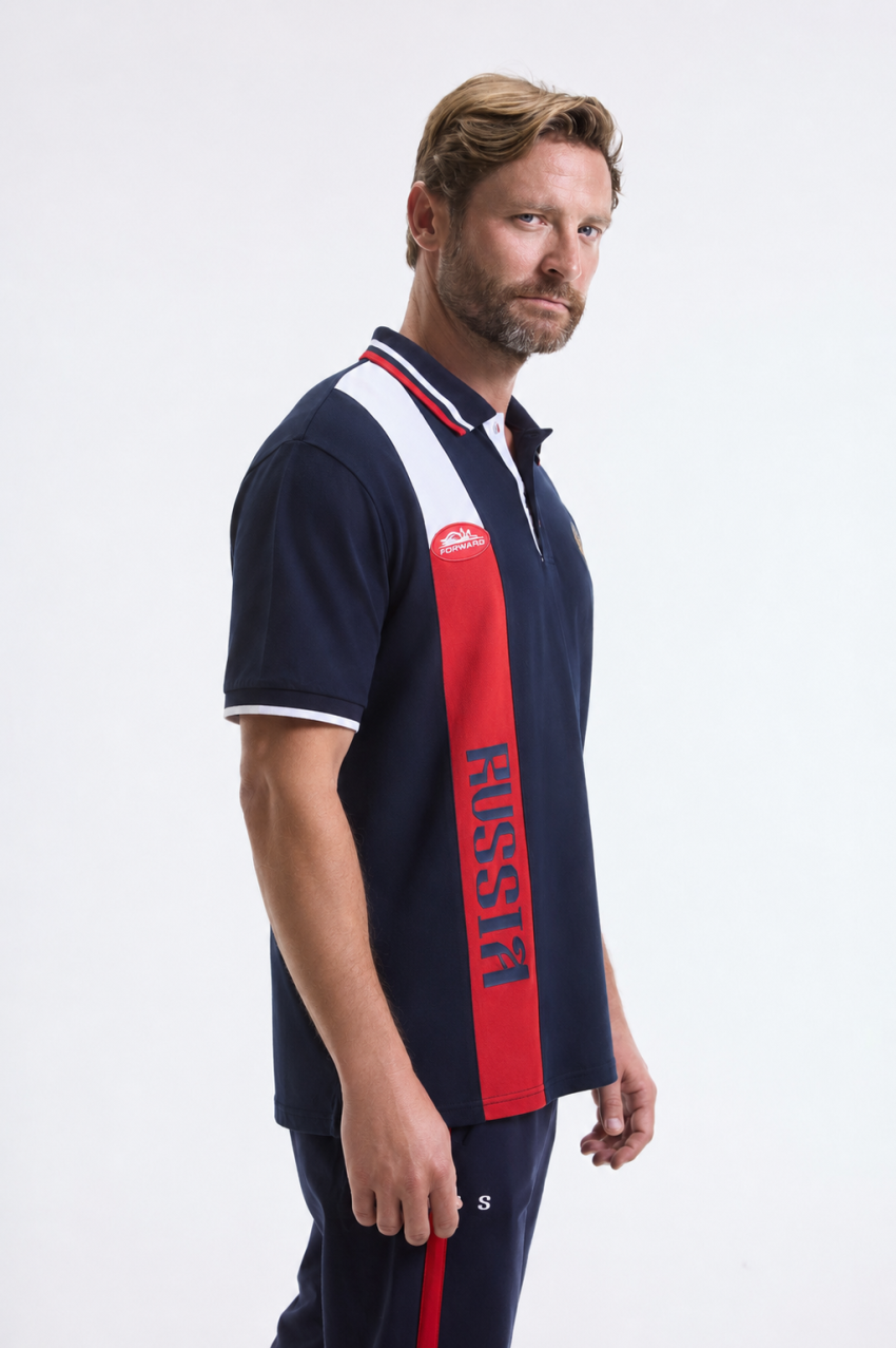 M13210V-NN262 Рубашка поло мужская (синий)