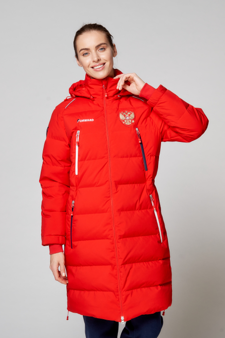 Куртка пуховая женская (красный)