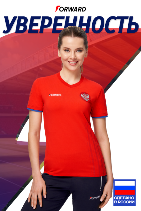 Футболка трикотажная (с коротким рукавом женская) (красный/красный)