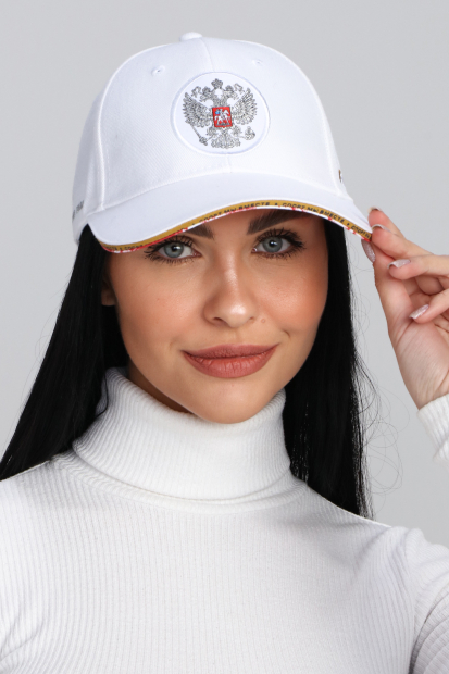 Кепка (бейсболка) (белый/белый)