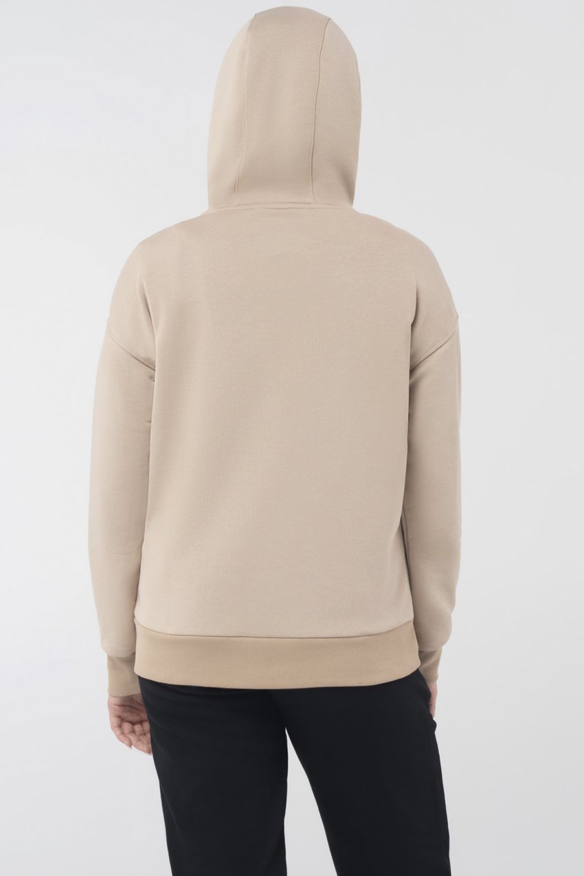 Худи с капюшоном женская (бежевый/бежевый)