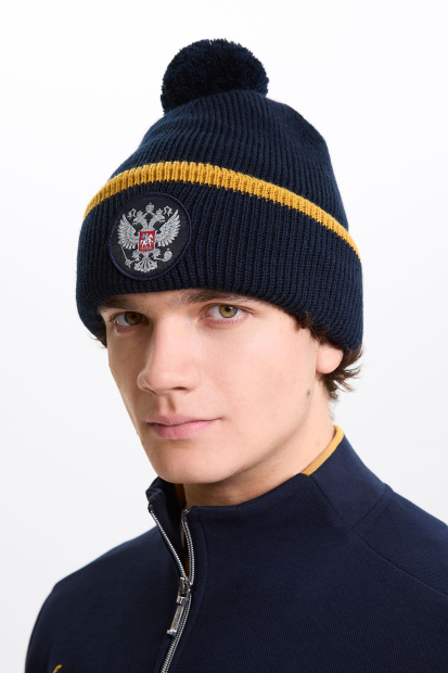 U20421G-NN256 Шапка вязаная (синий/синий)