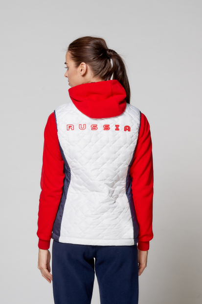 Жилет женский (белый/голубой)

