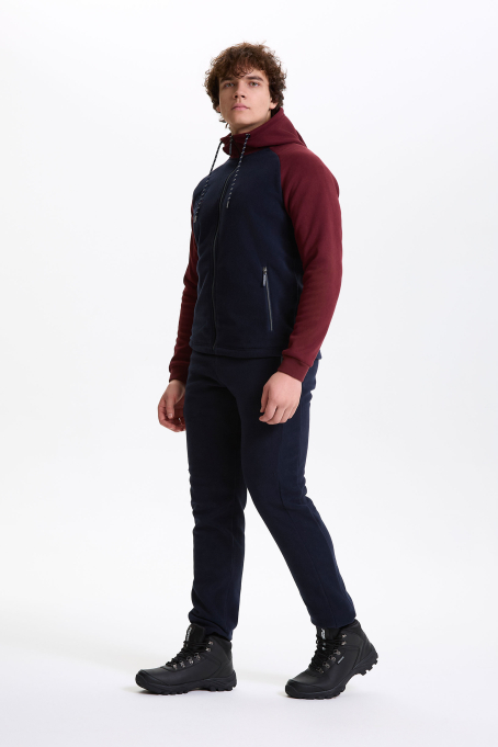 M06340G-NC252 Костюм флисовый мужской (синий/бордовый)