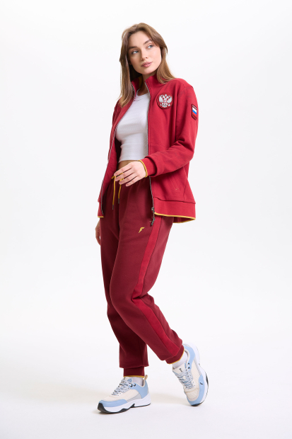 Костюм тренировочный женский (красный/винный)