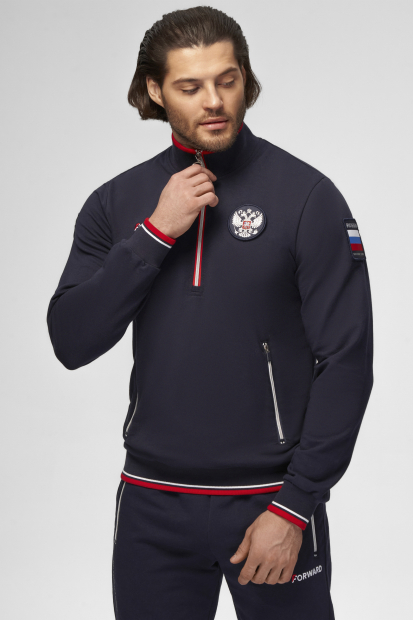 Костюм спортивный (тренировочный мужской) (синий/синий)