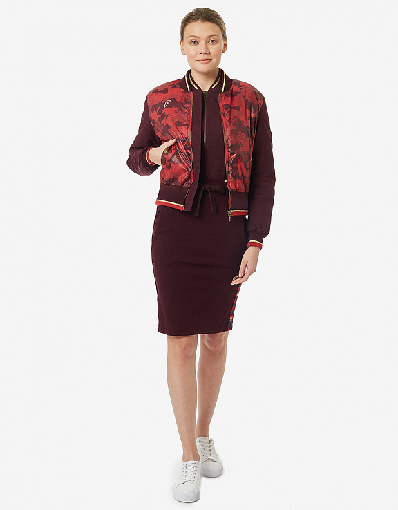 W08200SF-CR191 Куртка женская (бордовый/красный) фото 2
