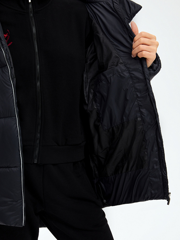 W08120V-BB232 Куртка утепленная женская (черный) фото 13