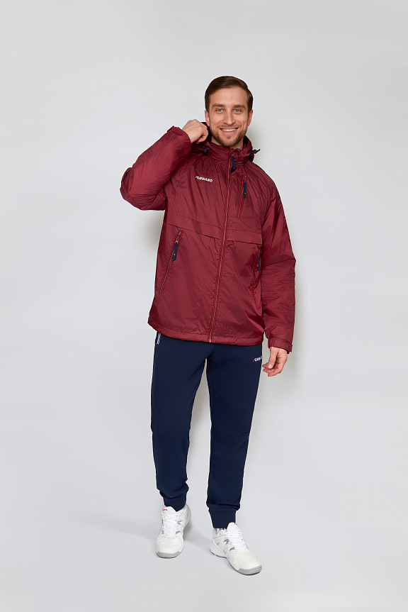 M09110G-CC231 Куртка на флисовой подкладке мужская (бордовый/бордовый) фото 3