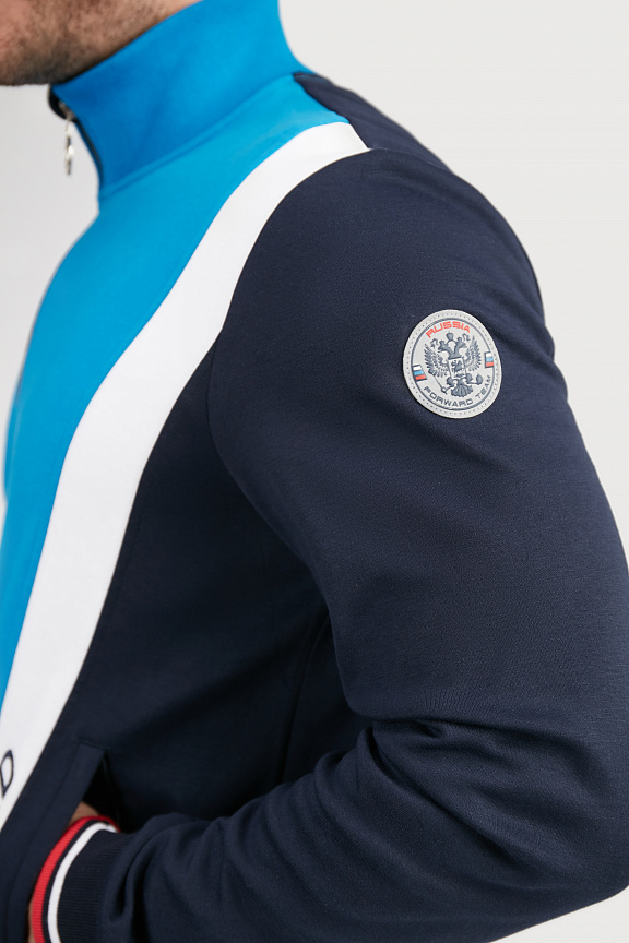 M04110G-NA201 Куртка тренировочная мужская (синий/голубой) фото 8