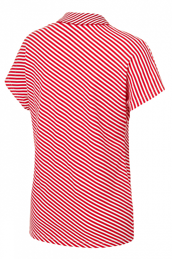 W13210SF-RR181 Рубашка поло женская (красный/белый) фото 2