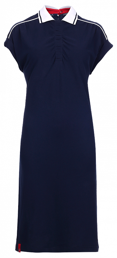 W13410G-NW191 Платье поло женское (синий/белый)