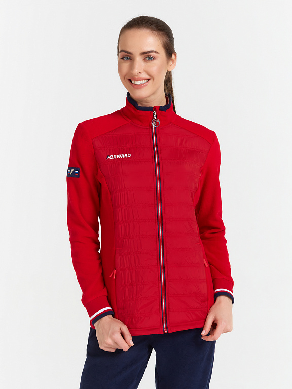 W06110G-RR202 Куртка флисовая женская (красный) фото 2