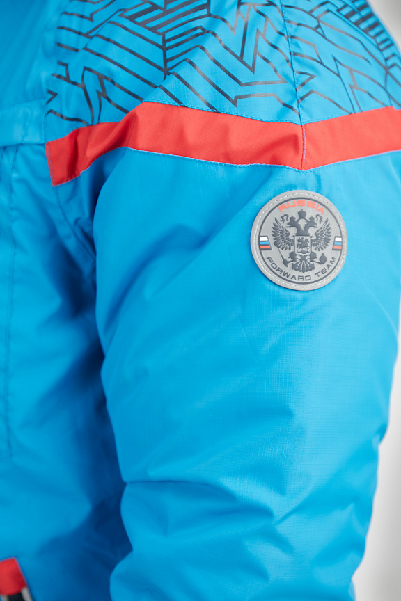 M09110G-AA201 Куртка на флисовой подкладке мужская (голубой) фото 9