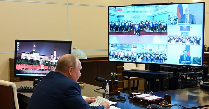 Встреча В.В. Путина и Паралимпийской делегации России. Встреча В.В. Путина и Паралимпийской делегации России.