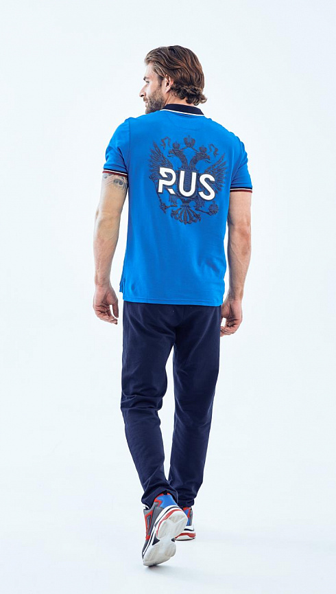 M13281G-AA201 Рубашка поло мужская (голубой) фото 6