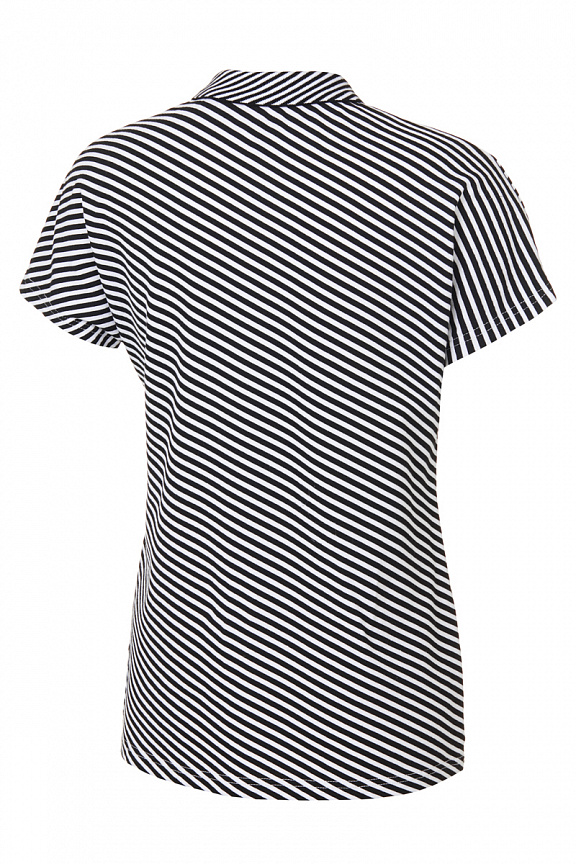 W13210SF-BB181 Рубашка поло женская (черный/белый) фото 2