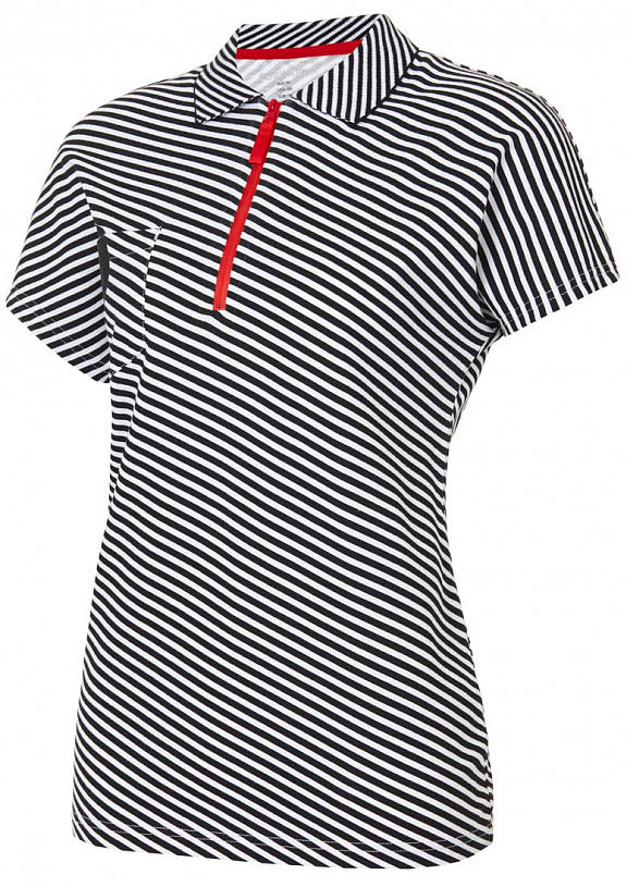W13210SF-BB181 Рубашка поло женская (черный/белый)