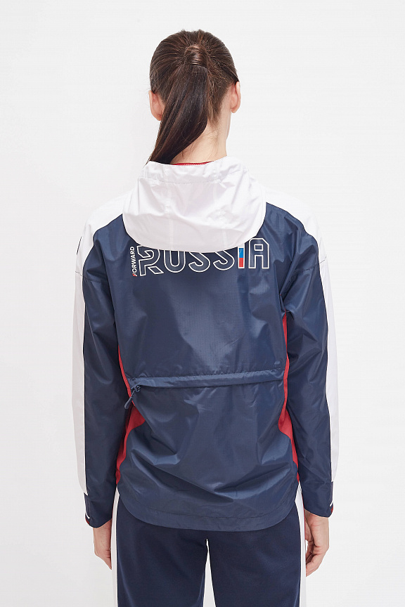 W02110G-WN201 Куртка ветрозащитная женская (белый/синий) фото 3
