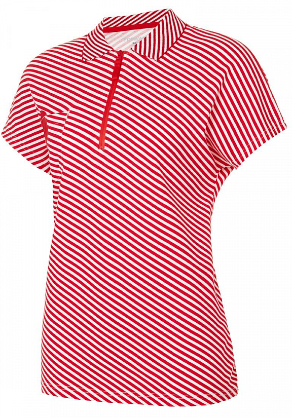 W13210SF-RR181 Рубашка Поло женская (красный/белый)