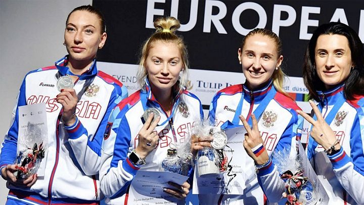 Сборная России по фехтованию выиграла медальный зачёт чемпионата Европы