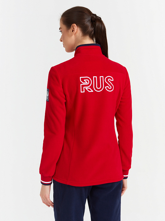 W06110G-RR202 Куртка флисовая женская (красный) фото 3