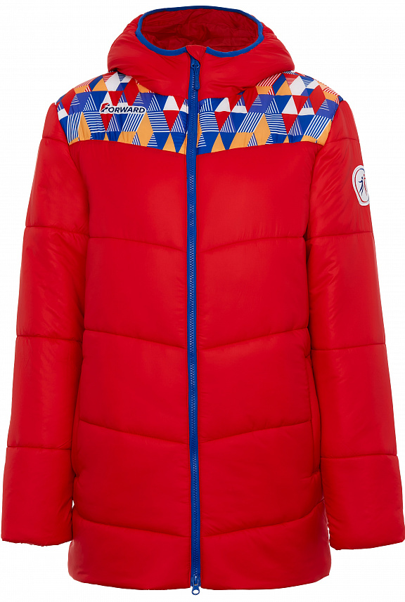 W08210D-DD202 Куртка утепленная женская (красный/голубой)
