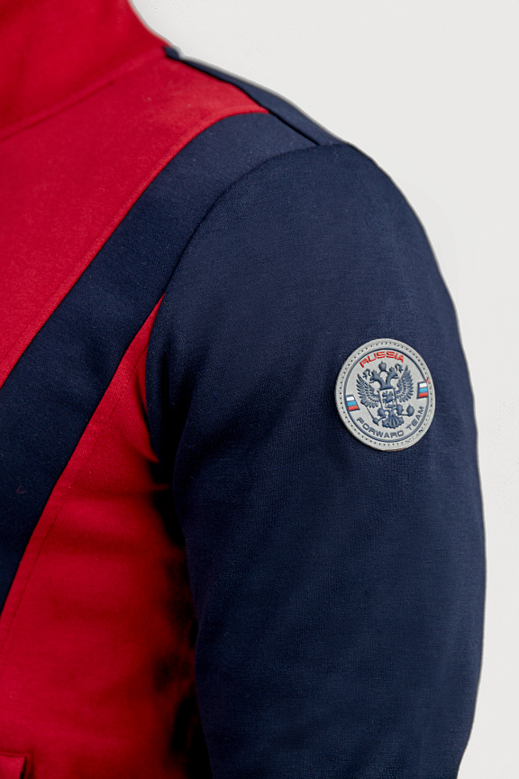 M04110G-NС201 Куртка тренировочная мужская (синий/бордовый) фото 8
